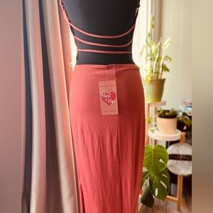 Strap Back Long Dress